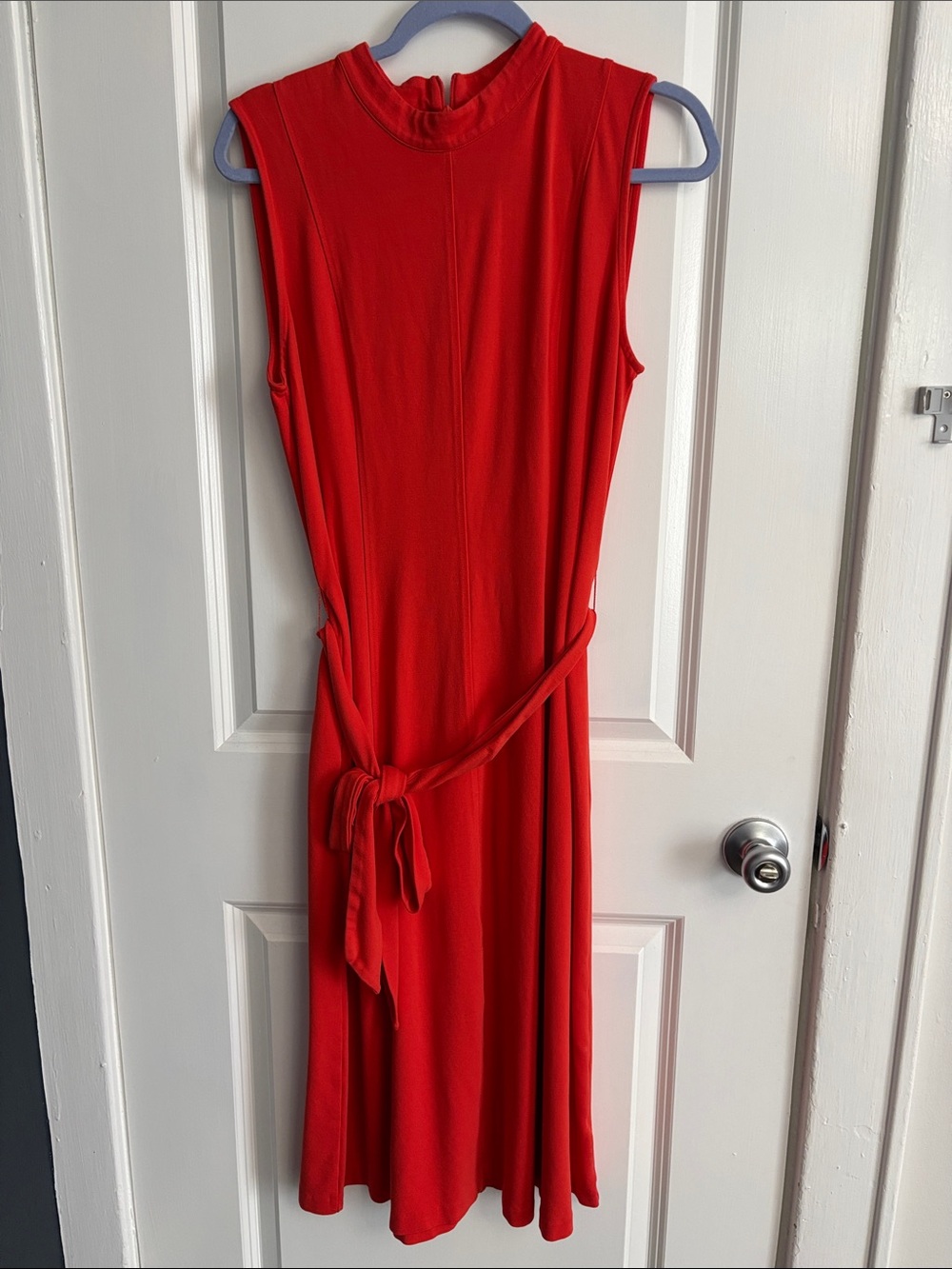 Boden orange Sleeveless Tie-Waist Midi Dress